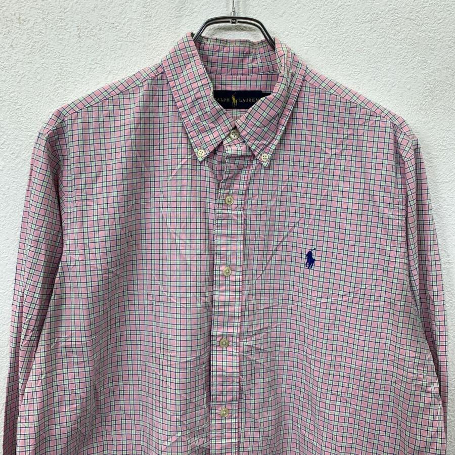 Ralph Lauren 長袖 チェックシャツ L マルチカラー ピンク系 ラルフ