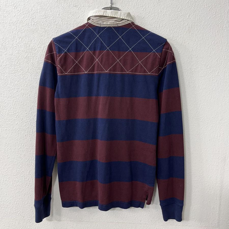 RALPH LAUREN SPORT 長袖 ボーダーポロシャツ M ブラウン ネイビー