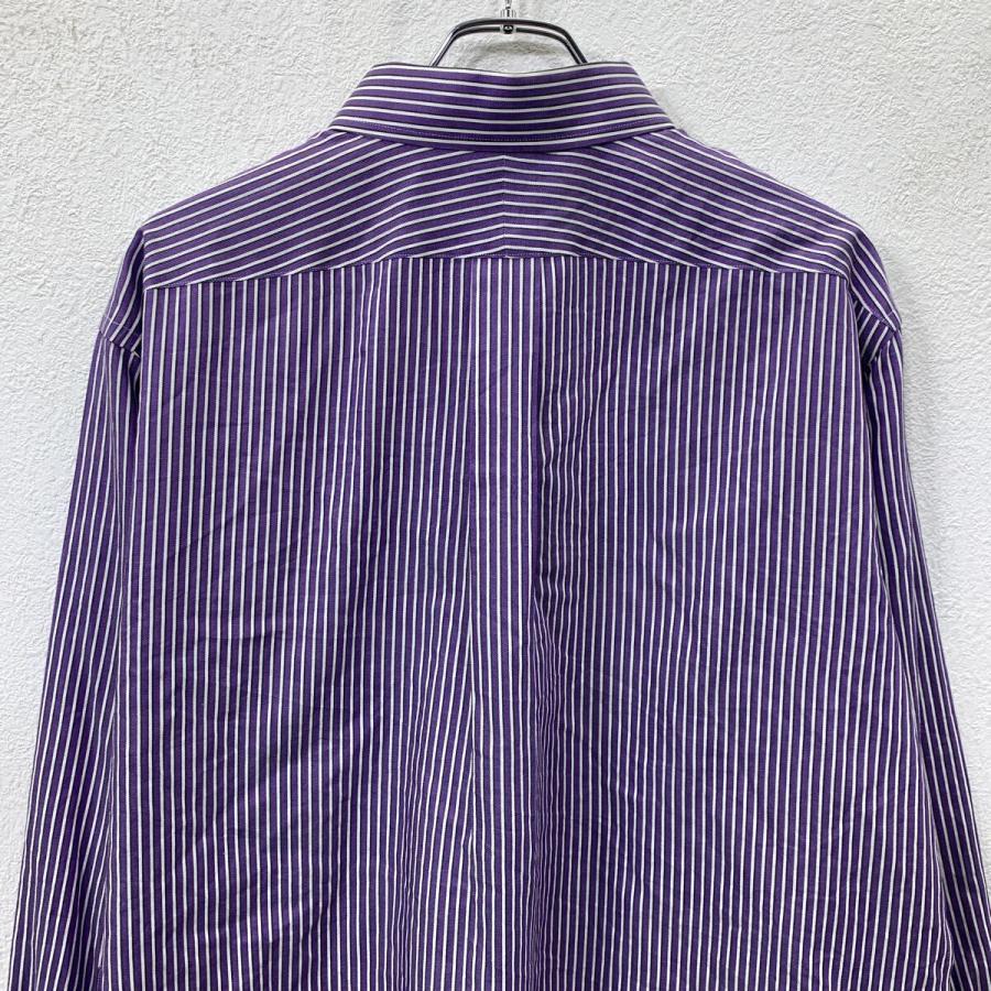 BROOKS BROTHERS 長袖 ストライプシャツ L マルチカラー パープル系