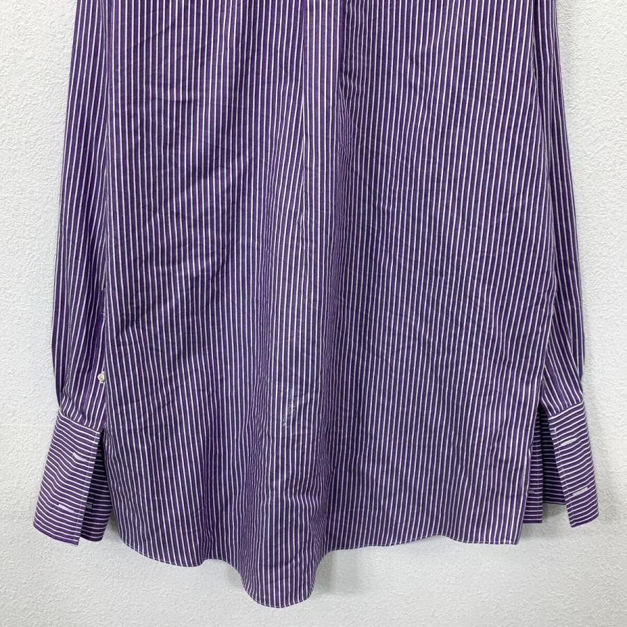 BROOKS BROTHERS 長袖 ストライプシャツ L マルチカラー パープル系