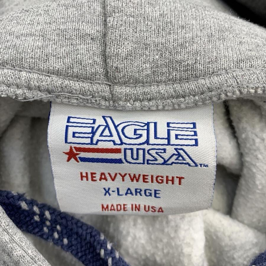 USA製 EAGLE USA プリントスウェット パーカー X- LARGE グレー