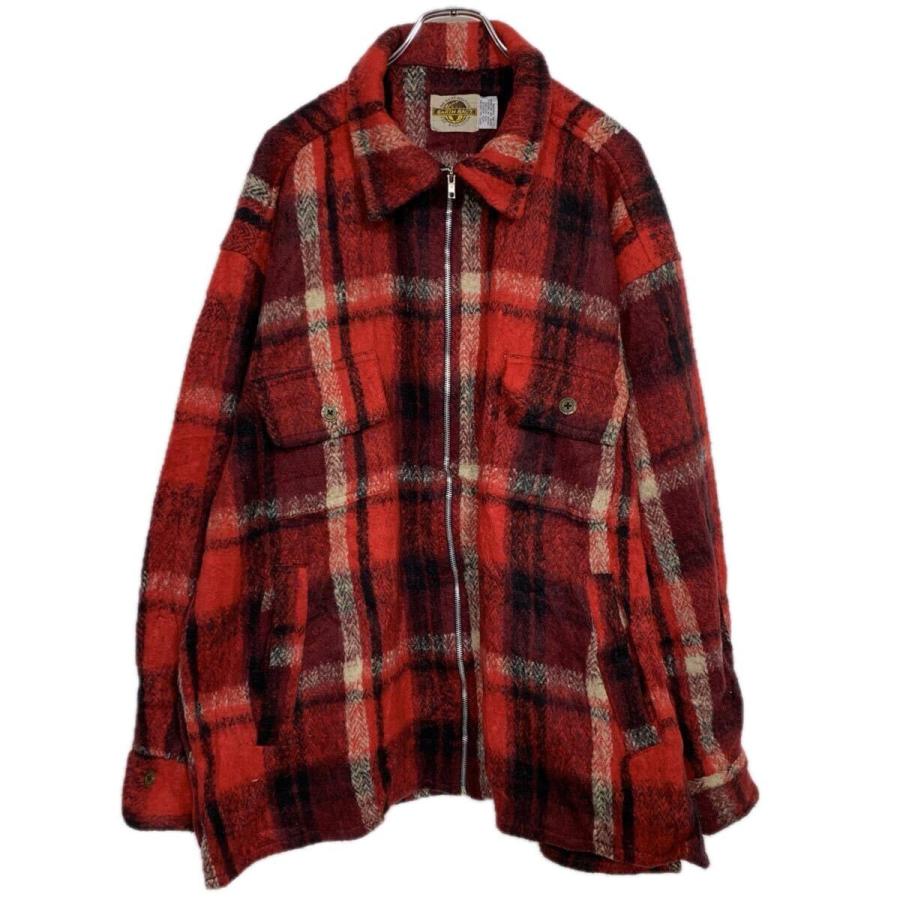 メキシコ製 EARTH RAGZ シャツジャケット 4XL〜 レッド ブラック