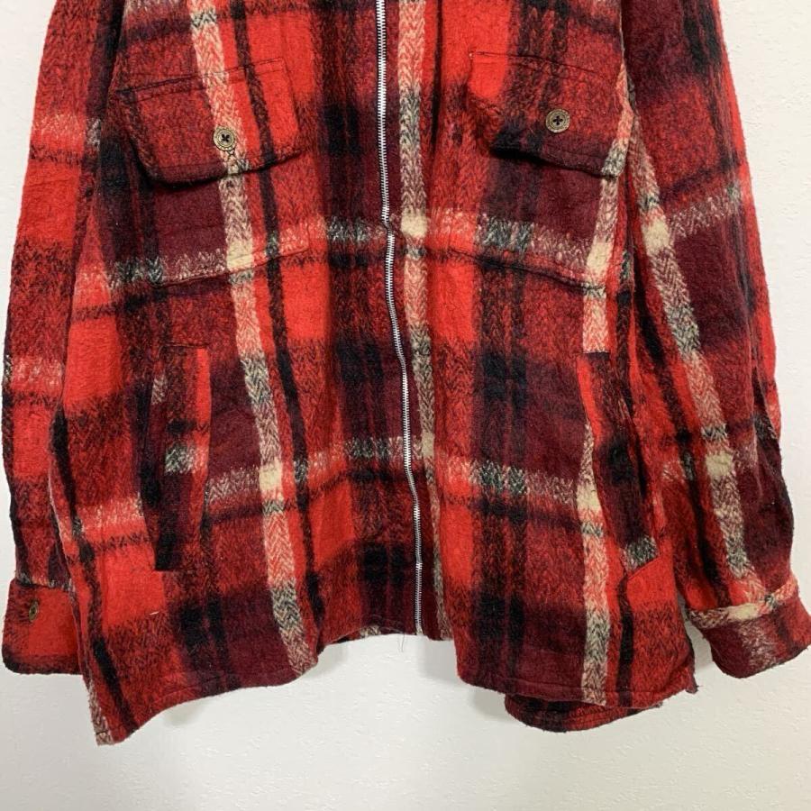 メキシコ製 EARTH RAGZ シャツジャケット 4XL〜 レッド ブラック