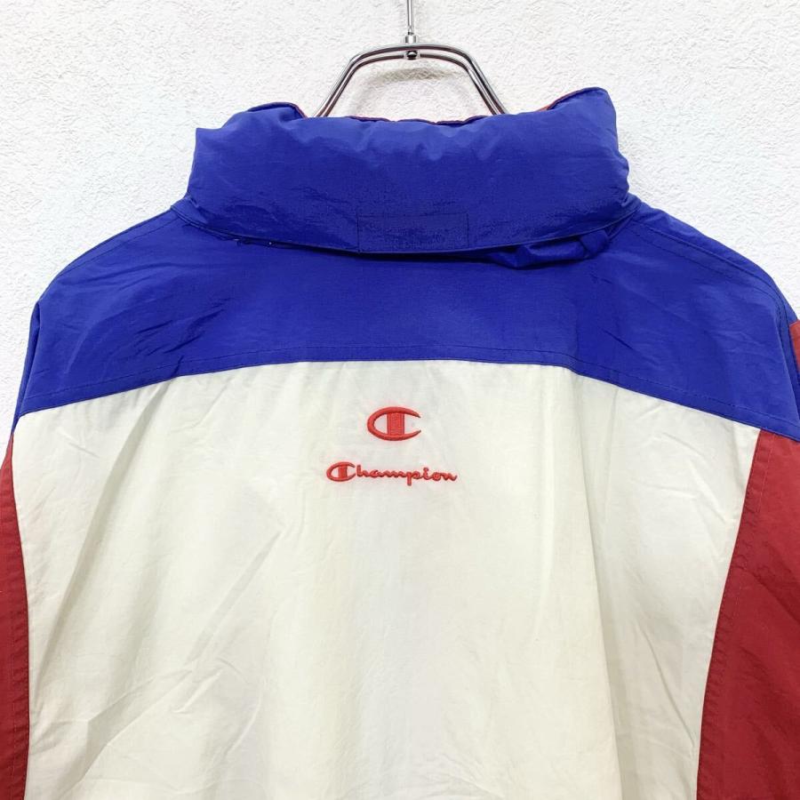 Champion ナイロンジャケット L ブルー・レッド・ホワイト