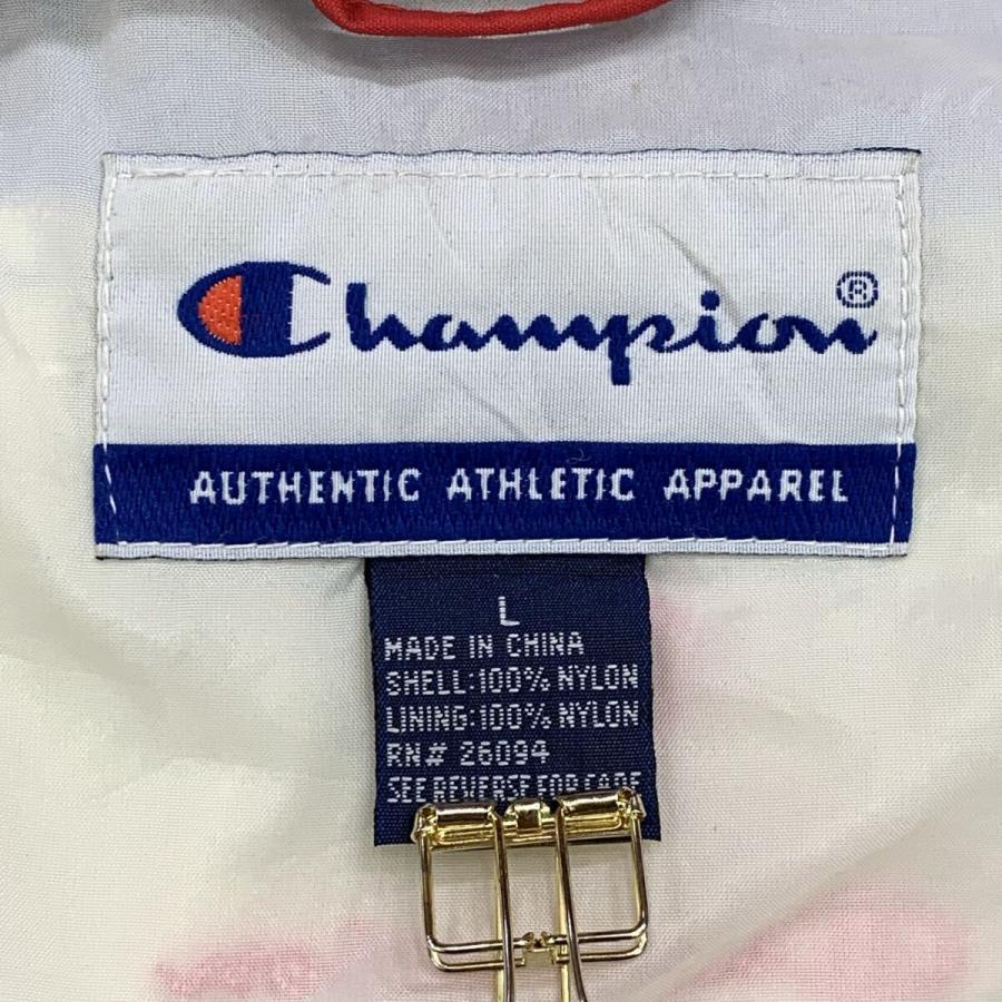 Champion ナイロンジャケット L ブルー・レッド・ホワイト