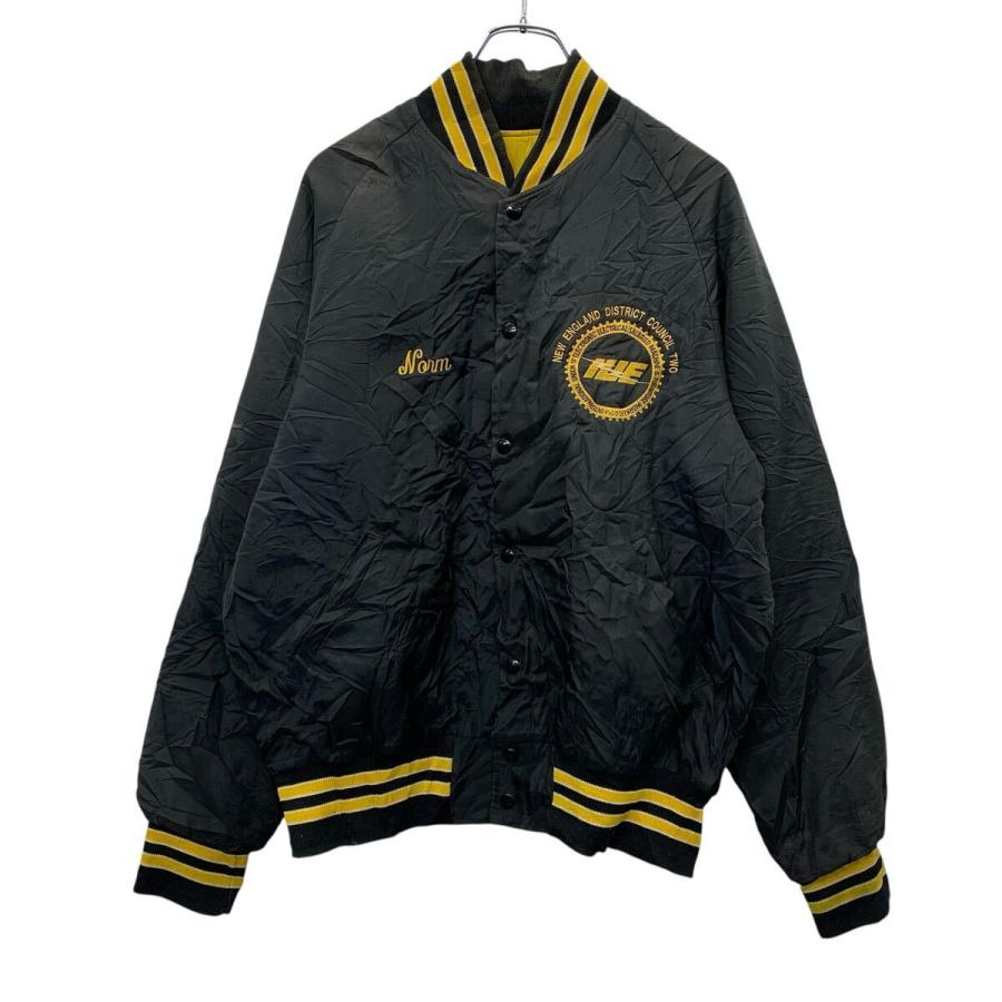 Don Alleson Athletic スタジアムジャケット L ブラック・イエロー