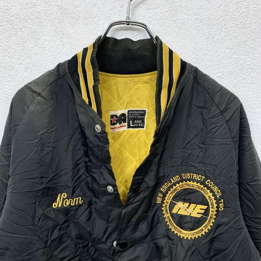 Don Alleson Athletic スタジアムジャケット L ブラック・イエロー