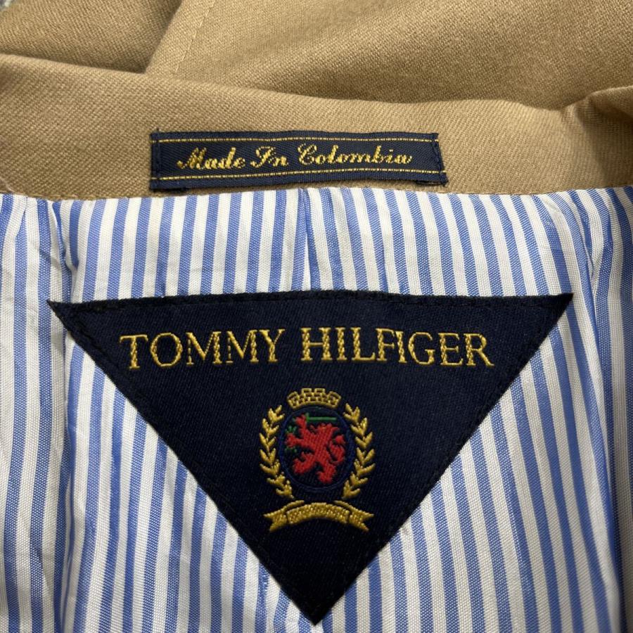 【美品】45R テーラードジャケット　デニム　綿　エルボーパッチ　日本製 TOMMY HILFIGER テーラードジャケット L〜 ベージュ系 トミー