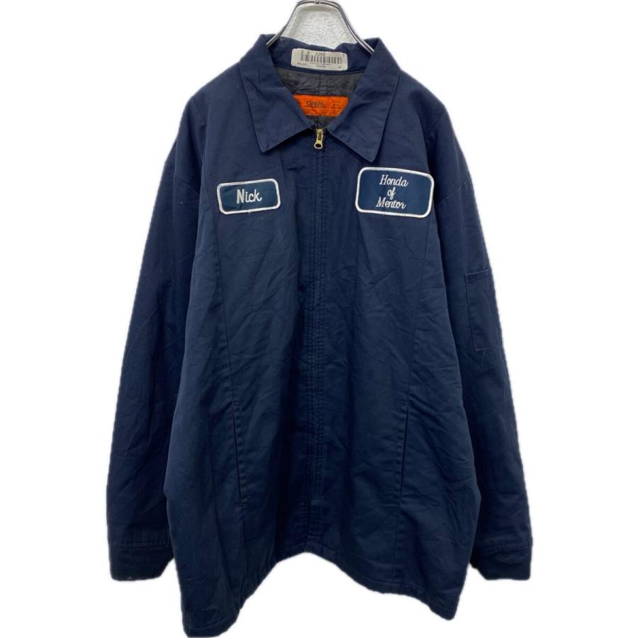 CINTAS ワークジャケット L ネイビー シンタス 中綿 ワッペン 作業着