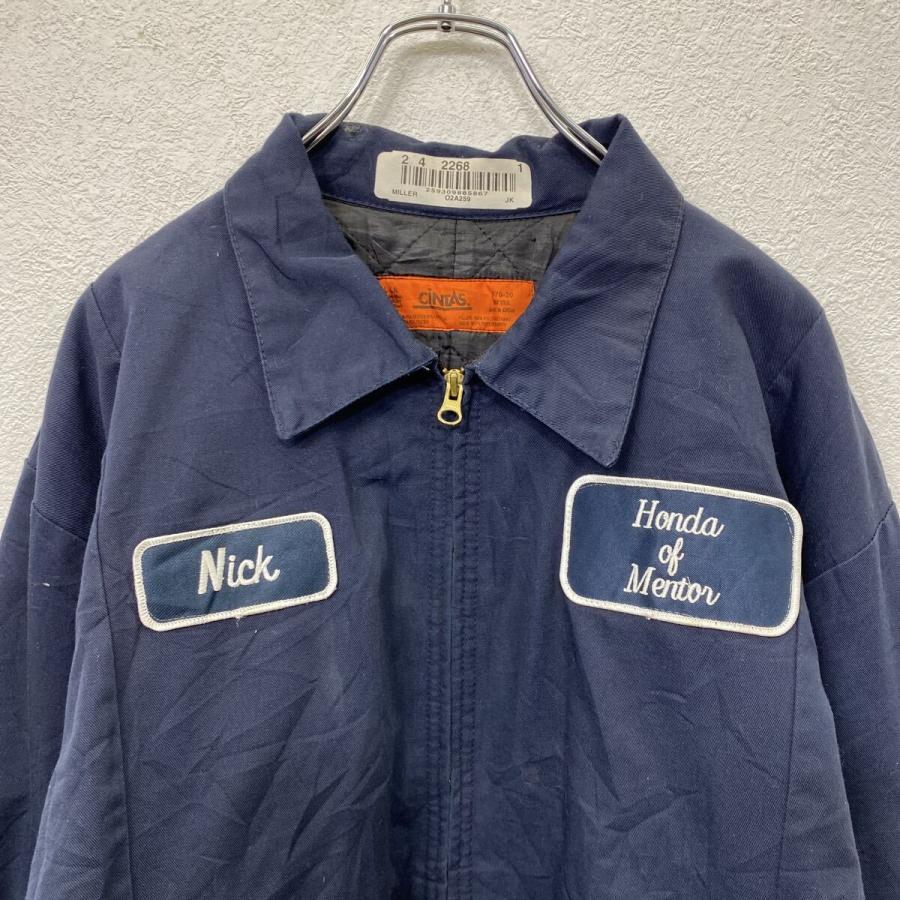 CINTAS ワークジャケット L ネイビー シンタス 中綿 ワッペン 作業着