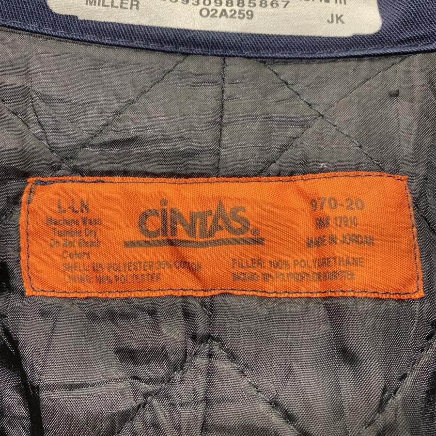 CINTAS ワークジャケット L ネイビー シンタス 中綿 ワッペン 作業着