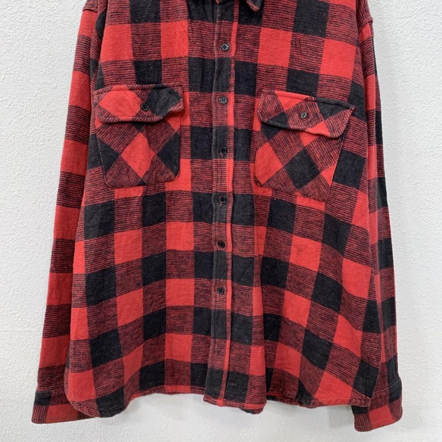 Alpine Ridge 長袖 ネルシャツ XL レッド ブラック ボタン 胸ポケット