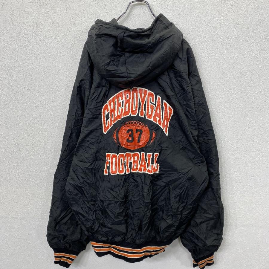 USA製 Johnny Mac's ナイロンジャケット XL ブラック バックプリント