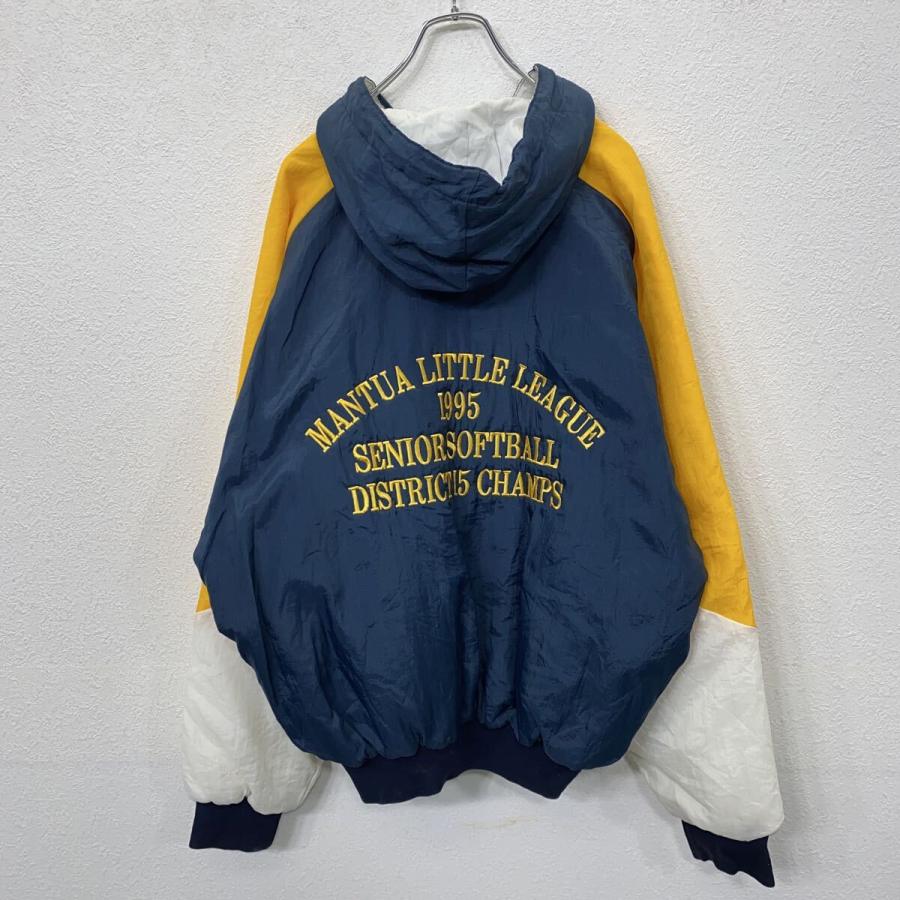 USA製 80〜90's Rennoc ナイロンジャケット XL ネイビー イエロー 切替