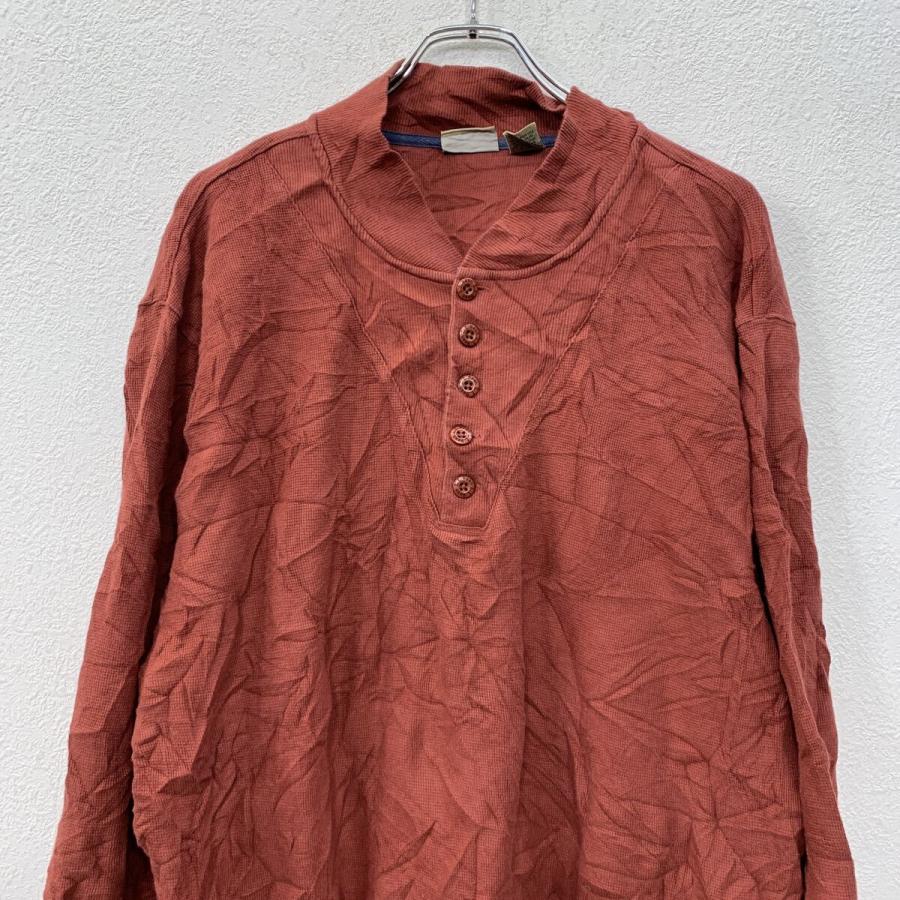 L.L.Bean 長袖 ポロシャツ XL エンジ エルエルビーン ハーフボタン 