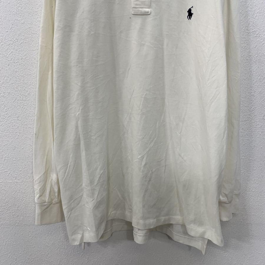 サイズM ポロ・ラルフ・ローレン 長袖ポロシャツ ホワイト POLO RALPH LAUREN 長袖 ポロシャツ XXL ホワイト ポロラルフローレン