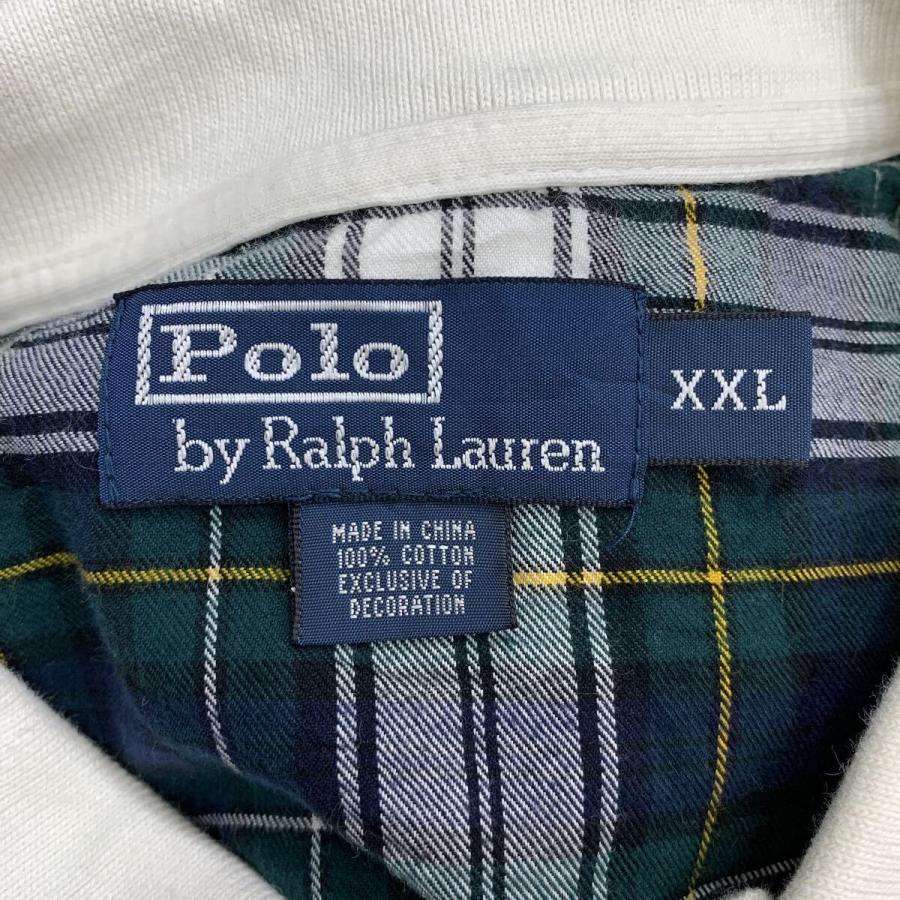 POLO RALPH LAUREN 長袖 ポロシャツ XXL ホワイト ポロラルフローレン