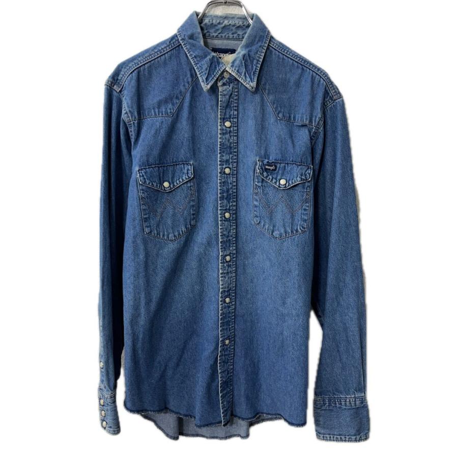 Wrangler 長袖 デニムシャツ L〜 インディゴブルー ラングラー