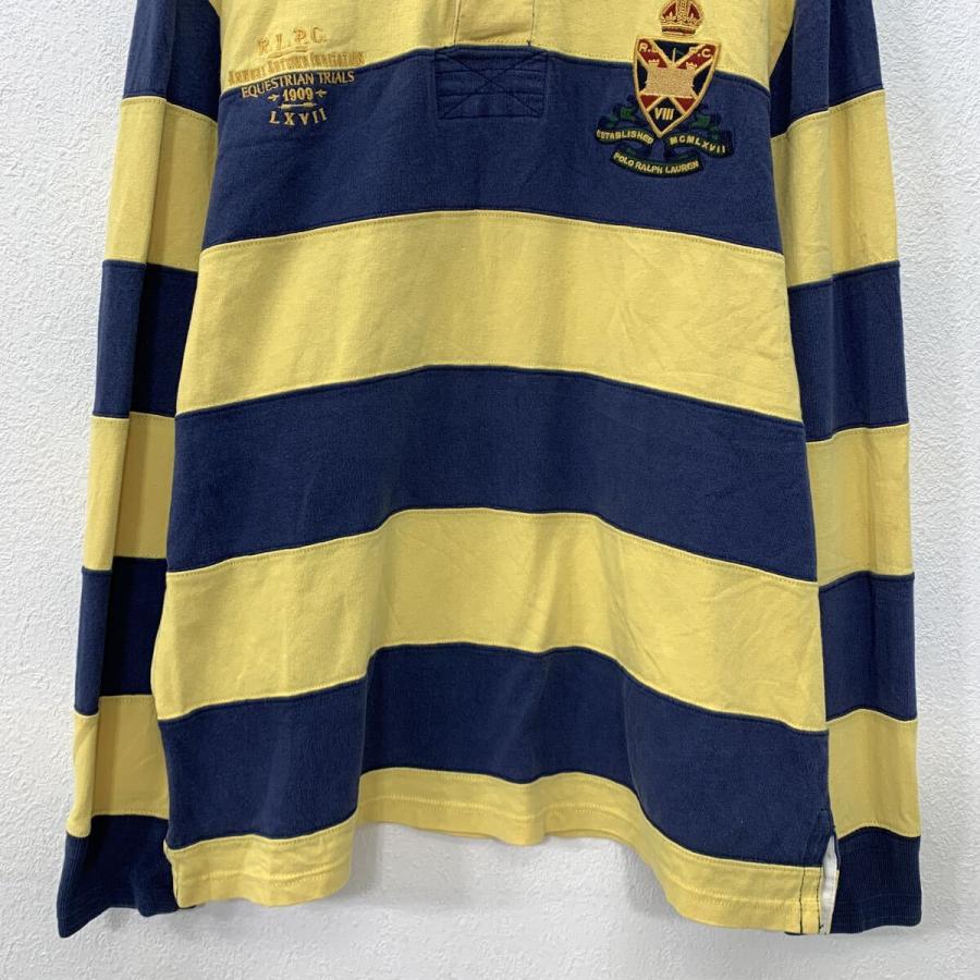 POLO RALPH LAUREN 長袖 ラガーシャツ XL イエロー ネイビー ポロ