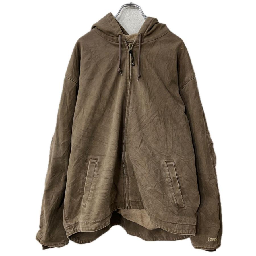 Wear ROCKY ダックジャケット 2XL ブラウン ジップアップ フーディー 