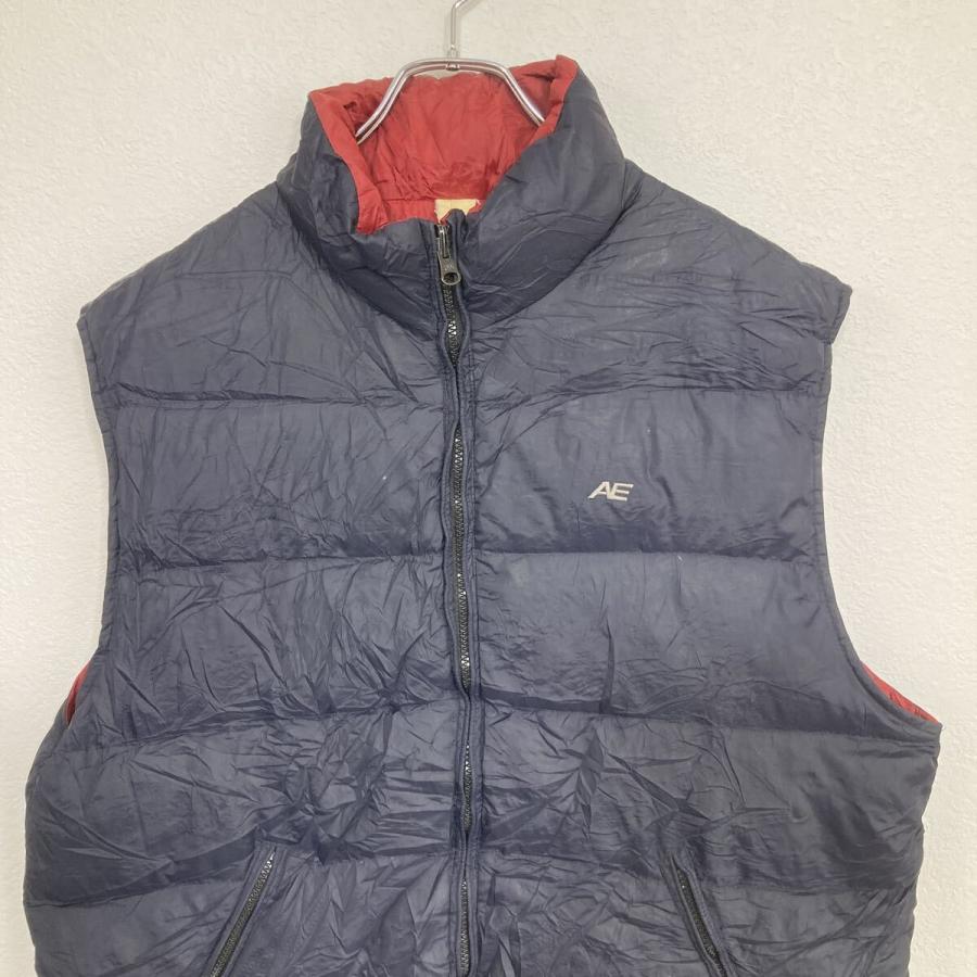 AE ダウンベスト M〜 ブラック レッド アメリカンイーグル ジップ