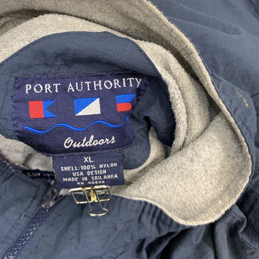 PORT AUTHORITY ナイロンジャケット XL ネイビー ジップアップ 内側 