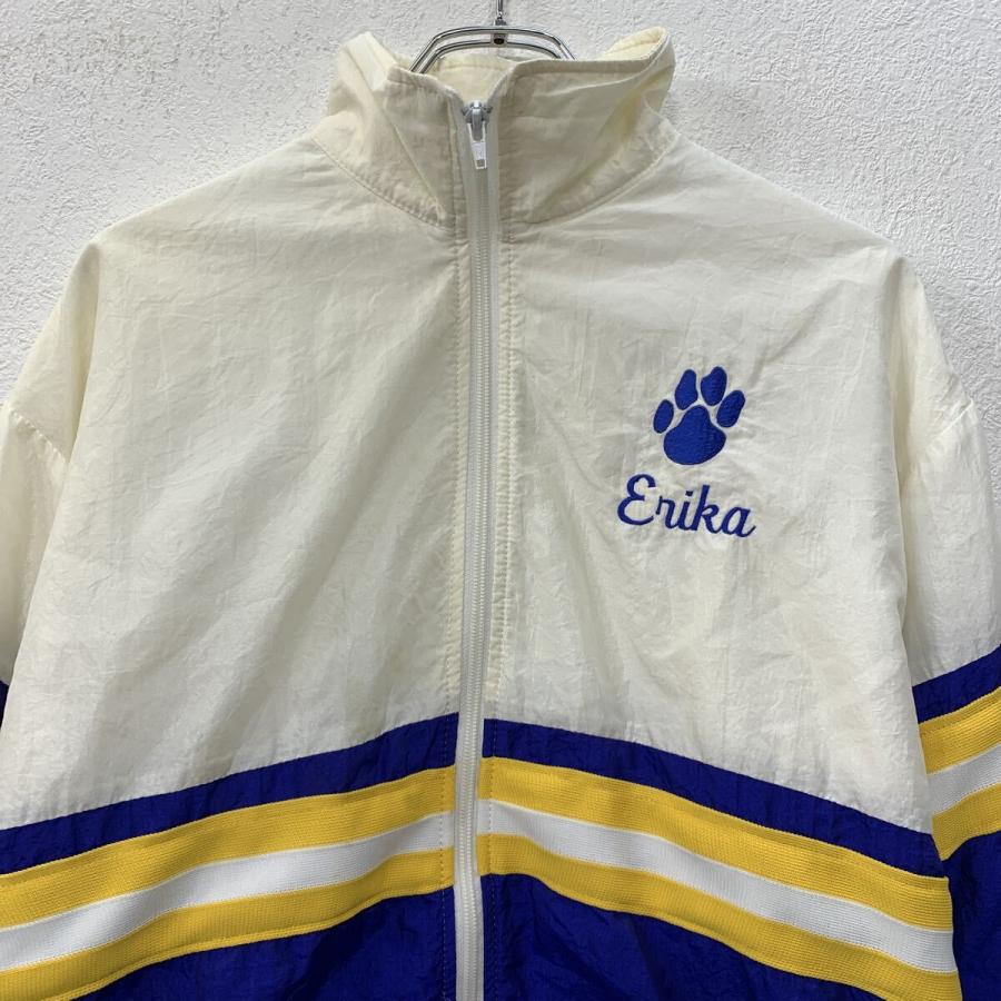 USA製 VARSITY ナイロンジャケット SMALL ホワイト マルチカラー 