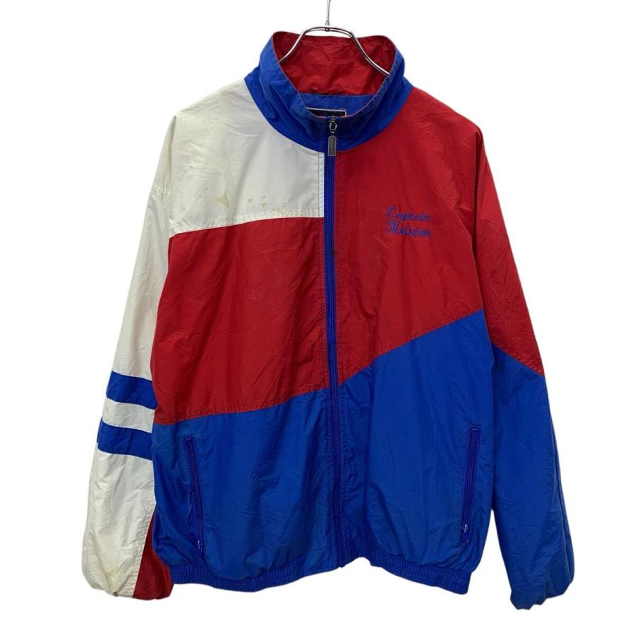 90s 台湾製 Holloway ナイロンジャケット L マルチカラー レッド 