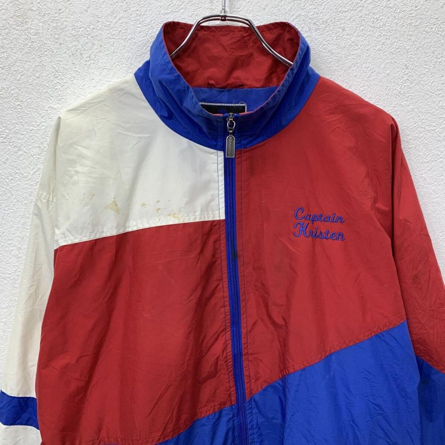 90s 台湾製 Holloway ナイロンジャケット L マルチカラー レッド 