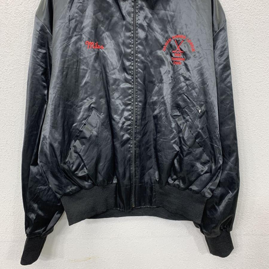 80s Holloway usa製　レザースタジャン ブラック L 80s Holloway usa製 レザースタジャン ブラック L