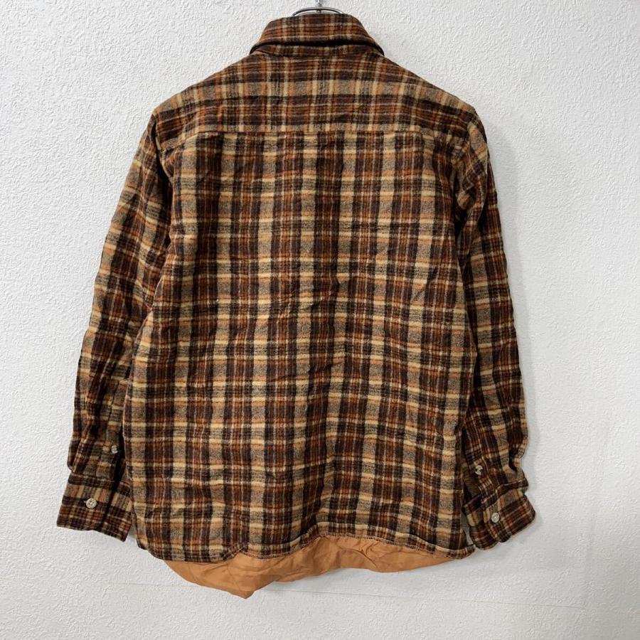NXP シャツジャケット M オレンジ マルチカラー チェック柄 ボタン 胸