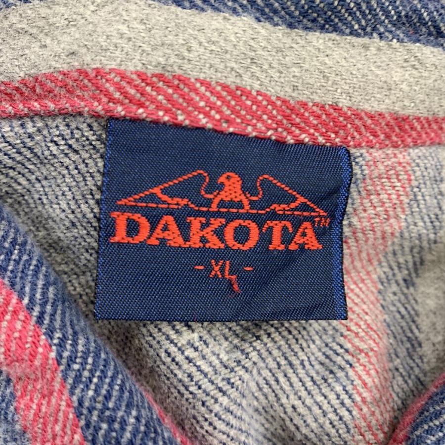 DAKOTA 長袖 ストライプシャツ XL ピンク マルチカラー ダコタ 
