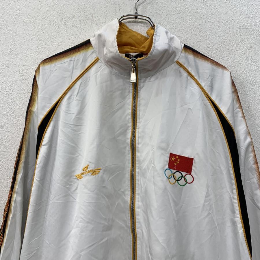 DEJiAN ジャケット 4XL ホワイト マルチカラー ジップアップ 