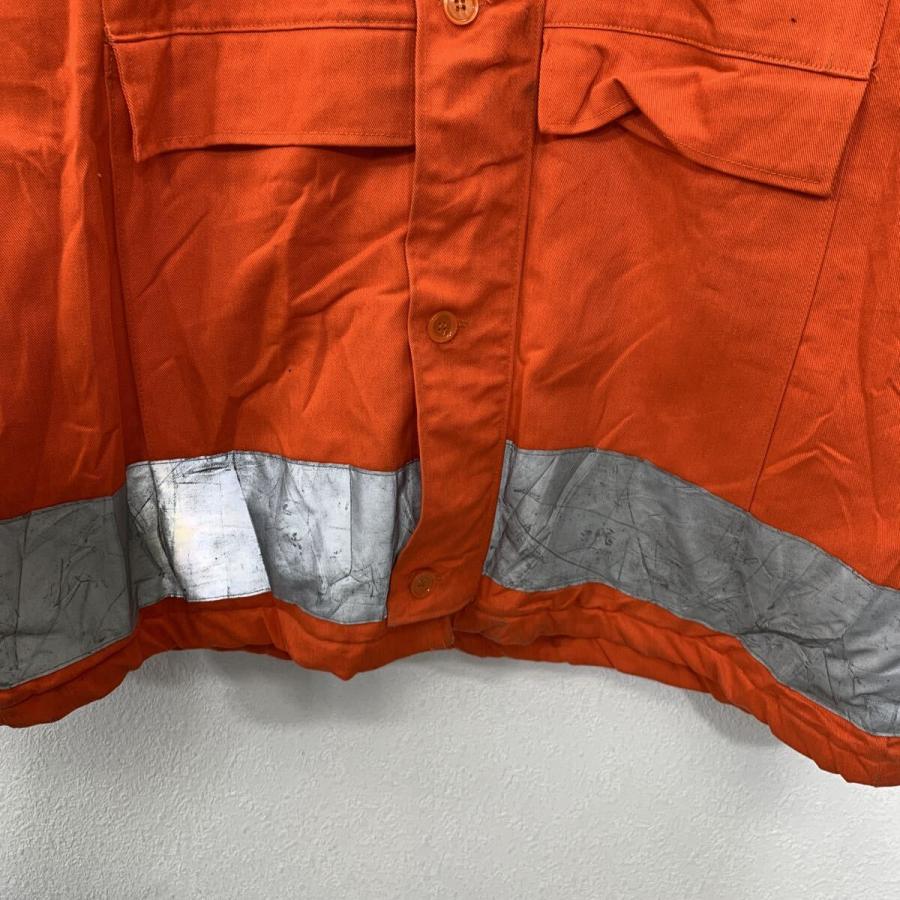ファイヤーマンジャケット XL オレンジ グレー ジップアップ ボタン