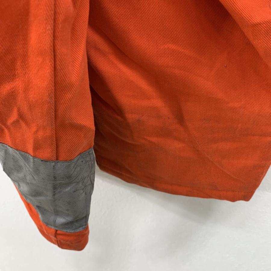 ファイヤーマンジャケット XL オレンジ グレー ジップアップ ボタン