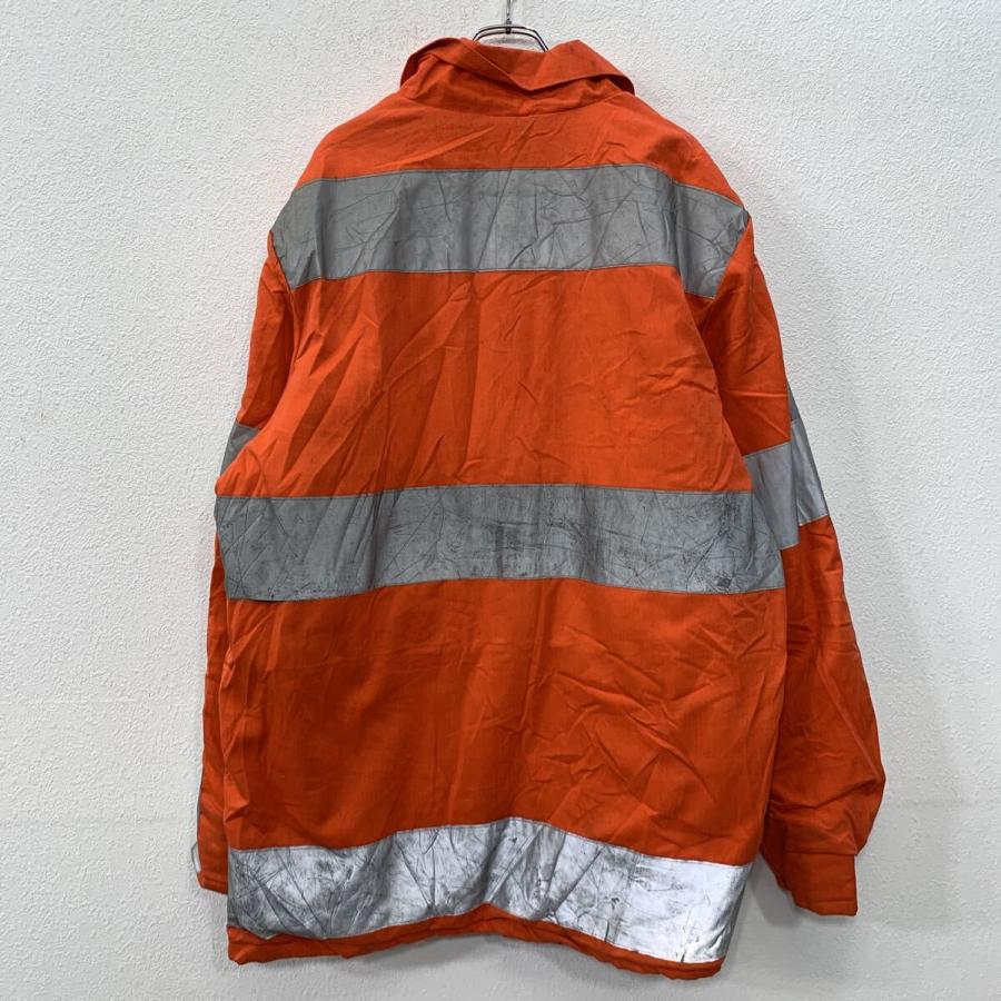 ファイヤーマンジャケット XL オレンジ グレー ジップアップ ボタン