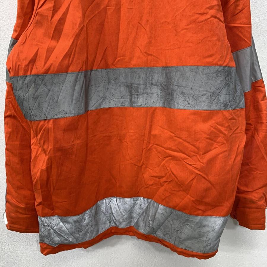 ファイヤーマンジャケット XL オレンジ グレー ジップアップ ボタン
