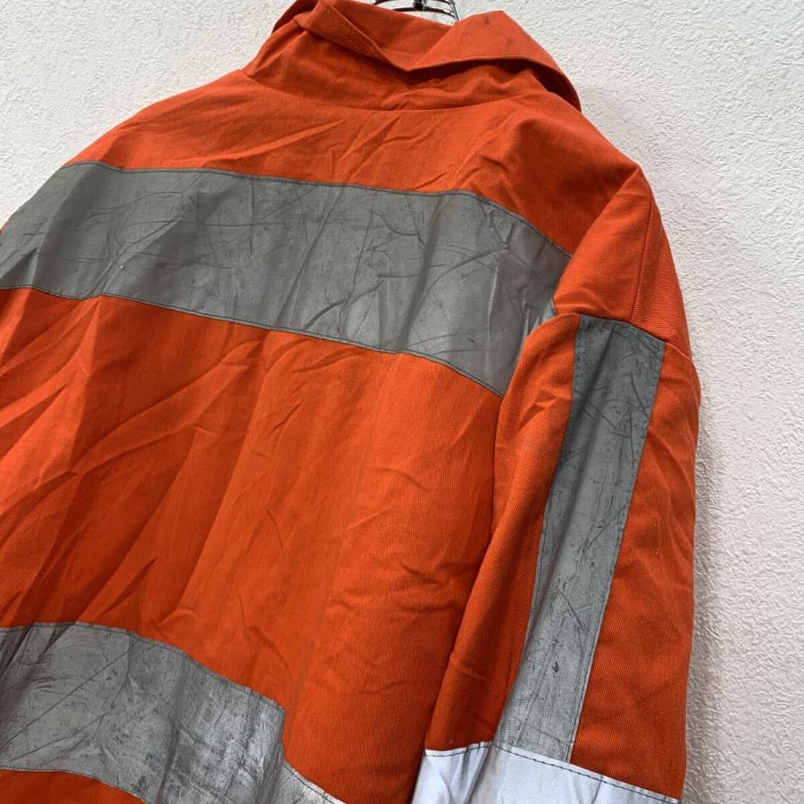 ファイヤーマンジャケット XL オレンジ グレー ジップアップ ボタン