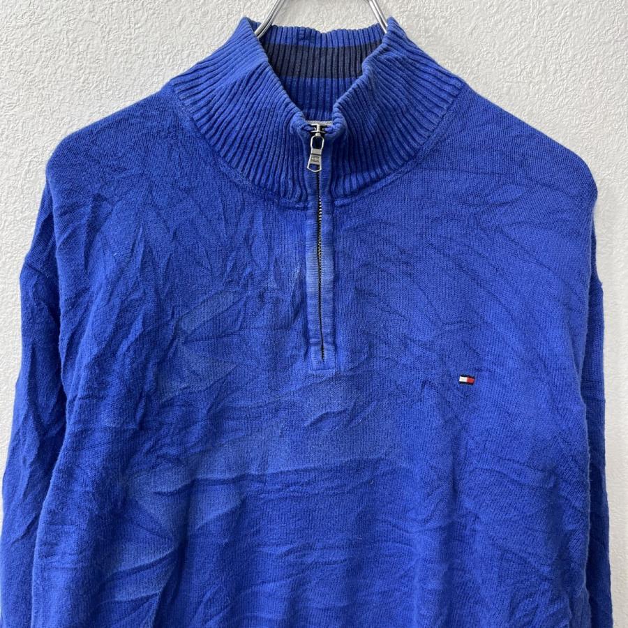TOMMY HILFIGER コットンニット セーター XL ブルー トミー 