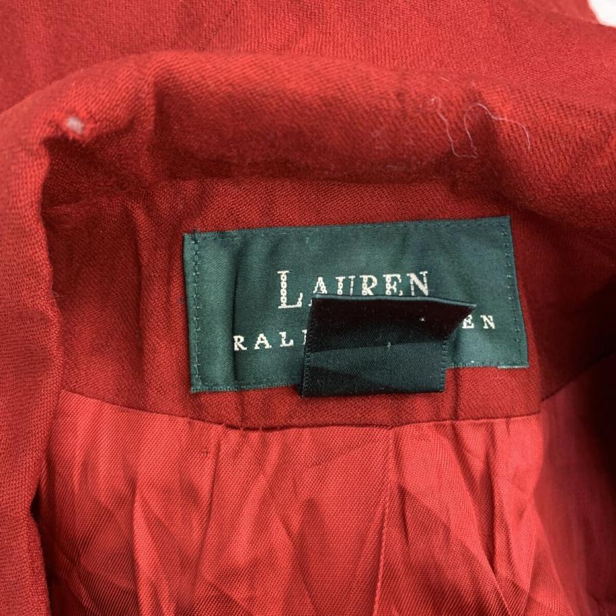 USA製 LAUREN RALPH テーラードジャケット XL レディース レッド