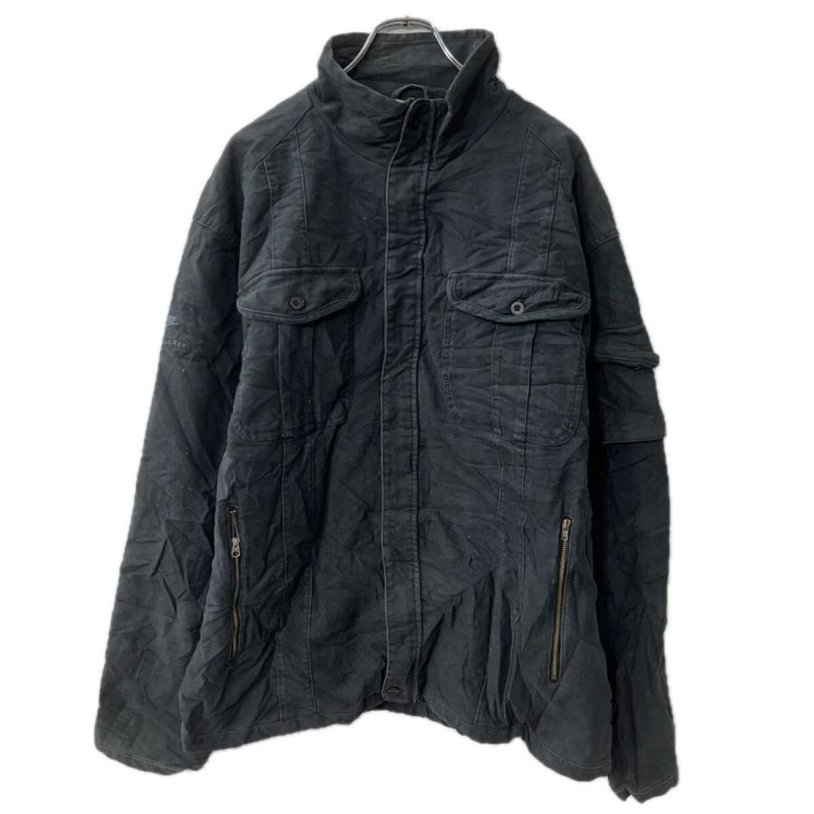NIKE ジャケット XL ブラック ナイキ ジップアップ スナップボタン 