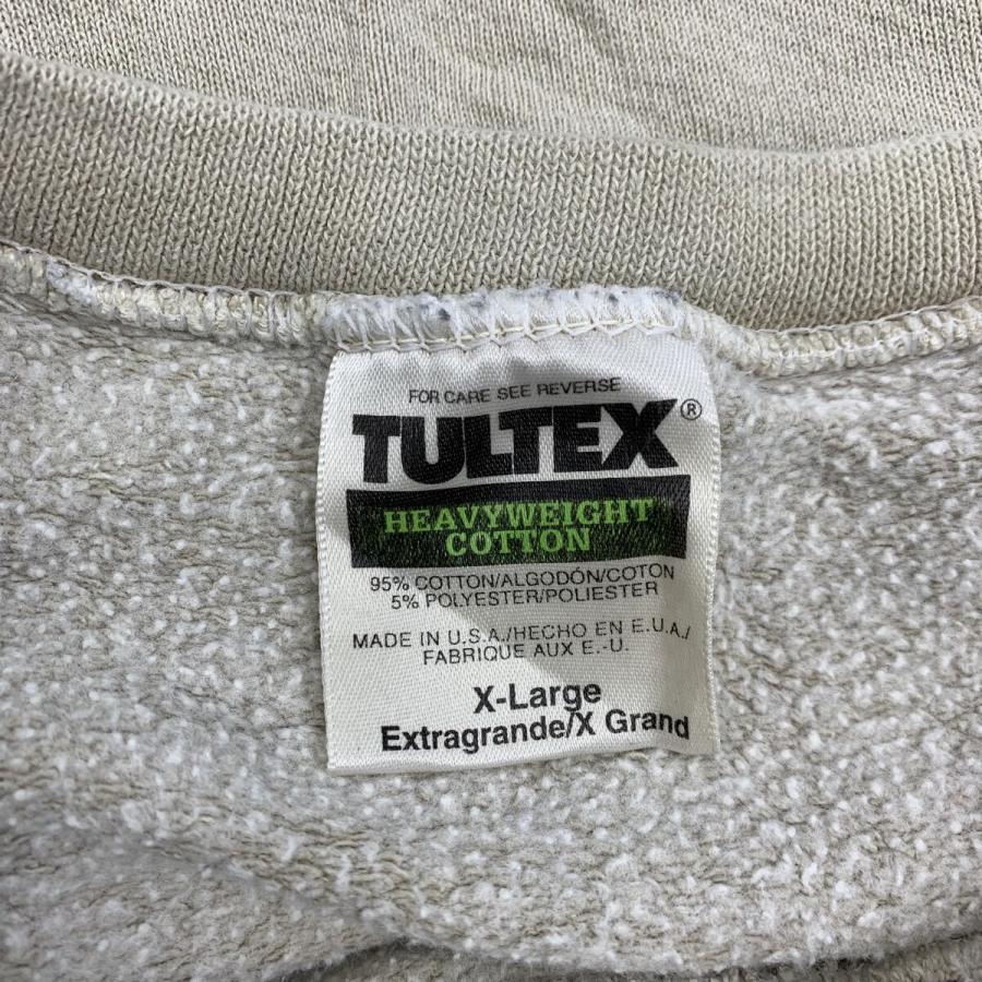 90s USA製 TULTEX ロゴスウェット トレーナー XL ベージュ タル