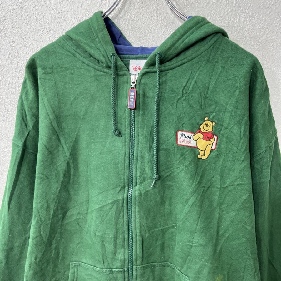 Disney プリントスウェット パーカー XL グリーン ディズニー POOH