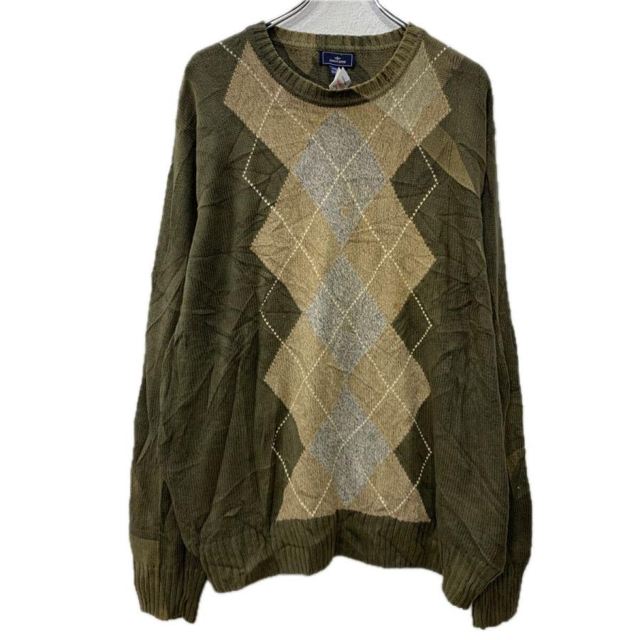 DOCKERS コットンニット セーター L カーキ マルチカラー ドッカーズ 