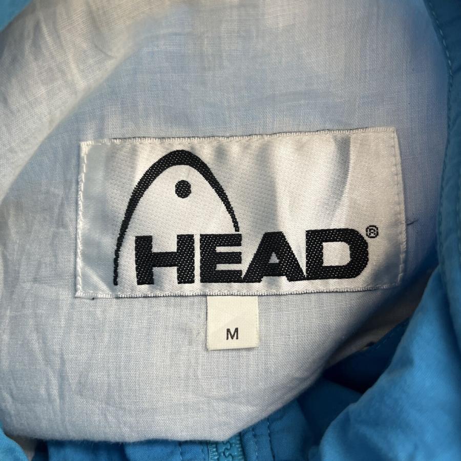 HEAD ナイロンジャケット M ライトブルー ジップアップ ナイロン ワン 