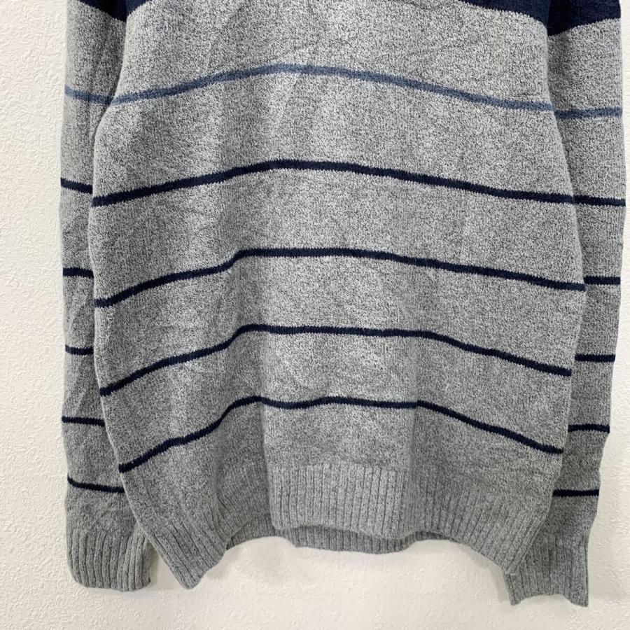 BANANA REPUBLIC コットンニット セーター M ネイビー グレー バナナ 