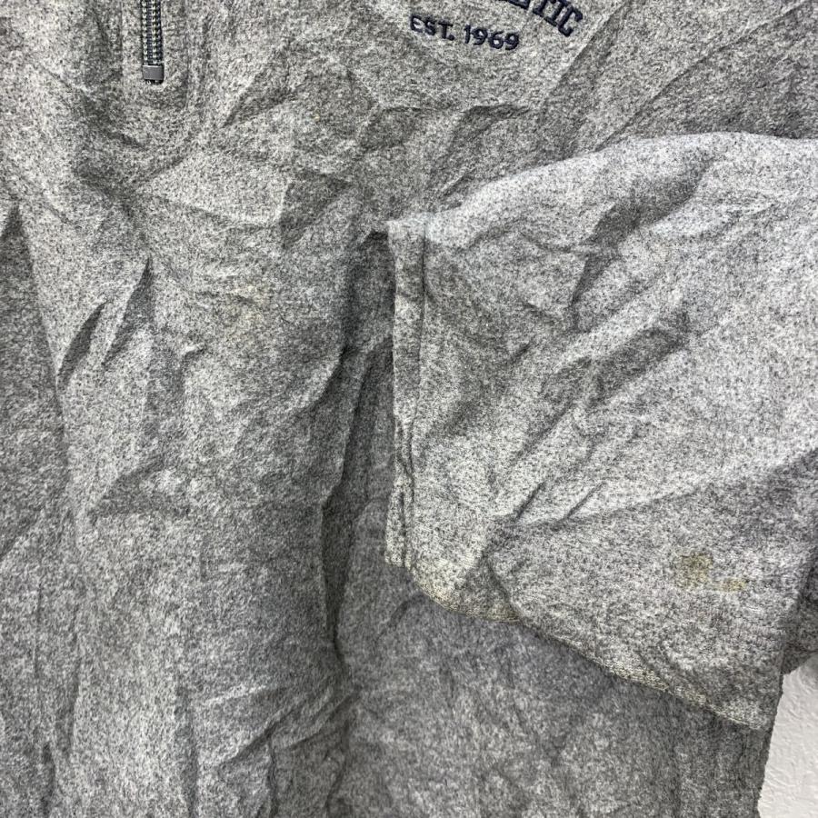 GAP フリースジャケット L グレー ネイビー ギャップ ハーフジップ