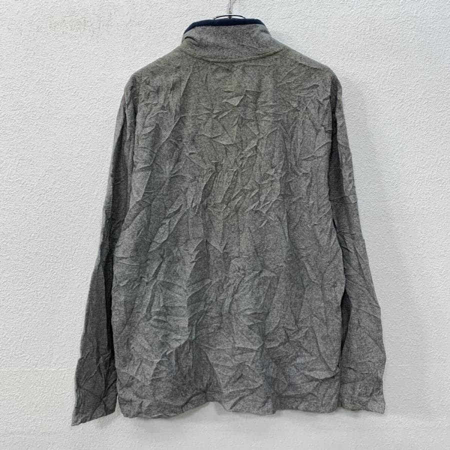 GAP フリースジャケット L グレー ネイビー ギャップ ハーフジップ