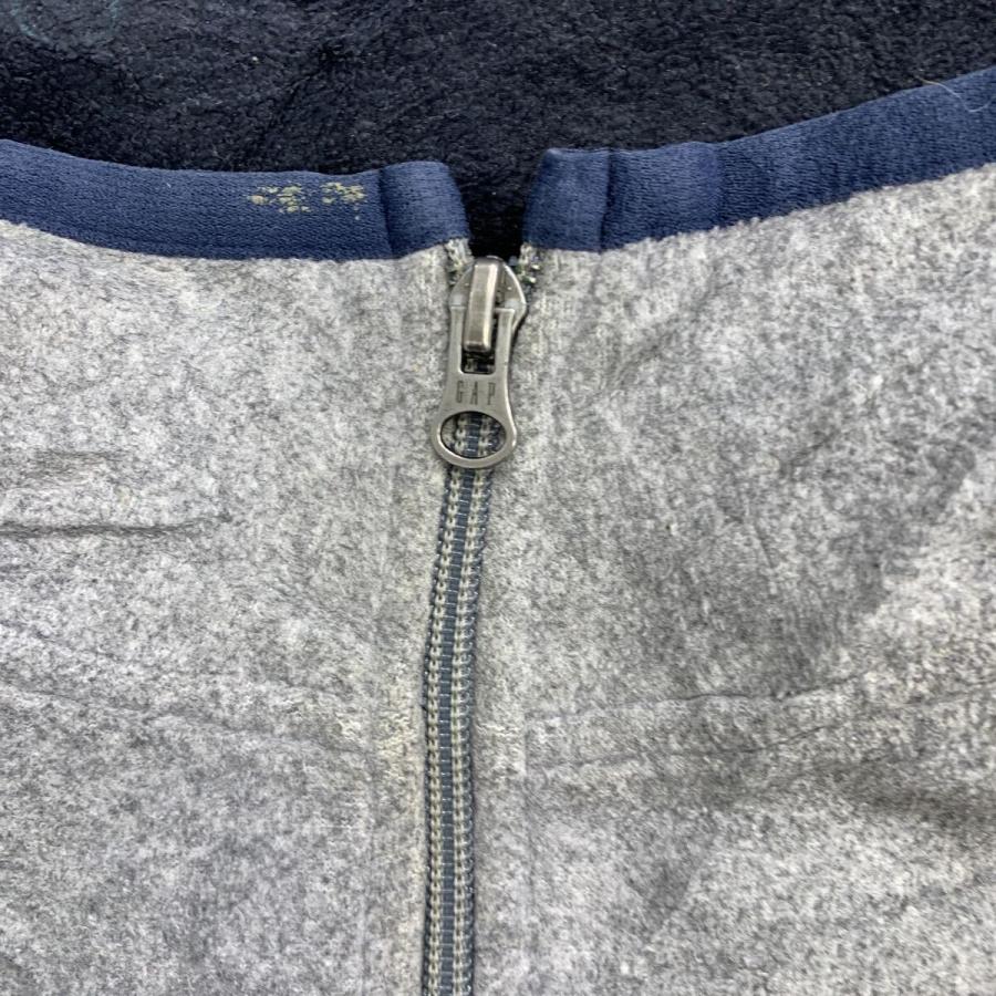 GAP フリースジャケット L グレー ネイビー ギャップ ハーフジップ