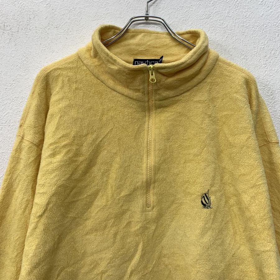 USA製 NAUTICA フリースジャケット XL イエロー ノーティカ ハーフ 
